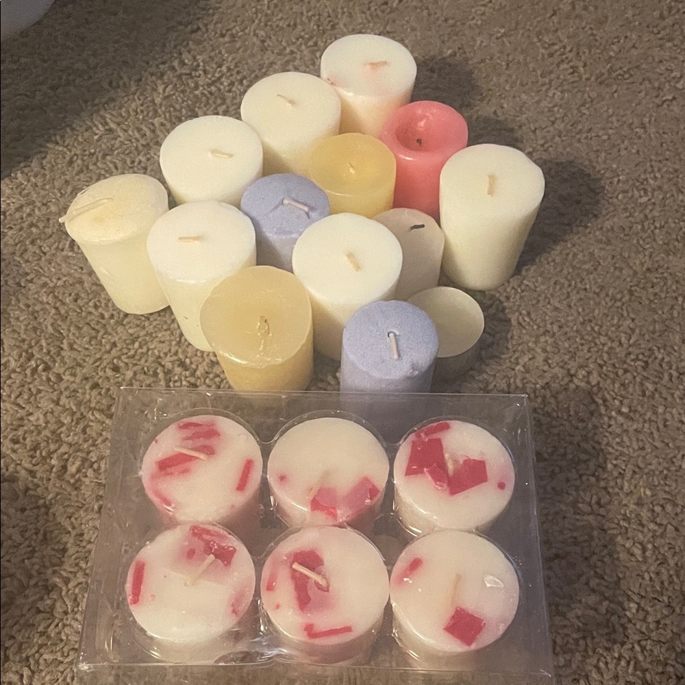 Assorted Colorful Candles Set